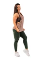 Ženske pajkice Nebbia Organic Cotton Ribbed High Waist Leggings 405 dark green