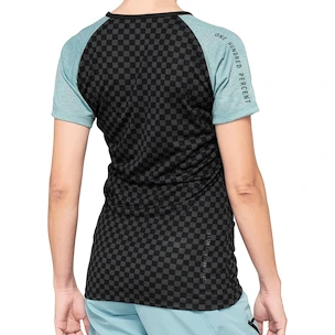 Ženski kolesarski dres 100%  Airmatic Women's Jersey Seafoam Checkers