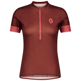 Ženski kolesarski dres Scott Endurance 20 S/Sl Rust Red/Brick Red