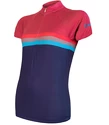 Ženski kolesarski dres Sensor  Cyklo Summer Stripe Blue/Lilla