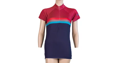 Ženski kolesarski dres Sensor  Cyklo Summer Stripe Blue/Lilla