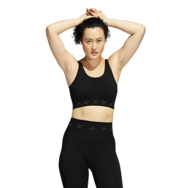 Ženski nedrček adidas Aeroknit Light Support Bra Black