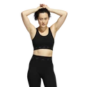 Ženski nedrček adidas  Aeroknit Light Support Bra Black XS