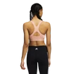 Ženski nedrček adidas  Believe This Medium Support Workout Logo Ambient Blush