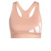 Ženski nedrček adidas  Believe This Medium Support Workout Logo Ambient Blush