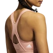 Ženski nedrček adidas  Believe This Medium Support Workout Logo Ambient Blush