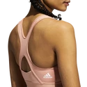 Ženski nedrček adidas  Believe This Medium Support Workout Logo Ambient Blush