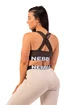 Ženski nedrček Nebbia  Medium Impact Cross Back Sports Bra 410 brown