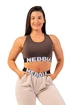 Ženski nedrček Nebbia  Medium Impact Cross Back Sports Bra 410 brown