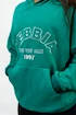 Ženski pulover Nebbia GYM RAT Branded Oversized Hoodie green