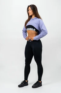 Ženski pulover Nebbia GYM TIME Designer Cropped Hoodie purple M