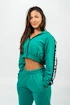 Ženski pulover Nebbia ICONIC Cropped Zip-Up Hoodie green