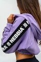 Ženski pulover Nebbia ICONIC Cropped Zip-Up Hoodie purple