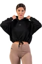 Ženski pulover Nebbia  Loose Fit Crop Hoodie black