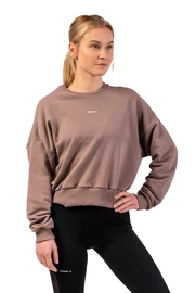 Ženski pulover Nebbia Loose Fit Sweatshirt "Feeling Good" 420 brown