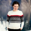 Ženski pulover Ulvang  Marius Round Neck Vanilla/Ulang Red