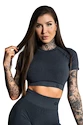 Ženski top Gym Glamour  Crop-Top s krátkým rukávem Dark Grey Ombre  M