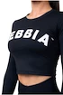 Ženski top Nebbia Hero Sporty Hero crop top long sleeve black