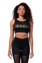 Ženski top Nebbia Intense Gold Mesh Mini Top 830 black