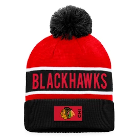 Zimska kapa Fanatics Authentic Pro Game & Train Cuffed Pom Knit Chicago Blackhawks