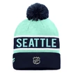 Zimska kapa Fanatics  Authentic Pro Game & Train Cuffed Pom Knit Seattle Kraken