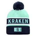 Zimska kapa Fanatics  Authentic Pro Game & Train Cuffed Pom Knit Seattle Kraken