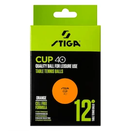 Žogice Stiga Cup 40+ ABS Orange 12 Pack