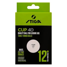 Žogice Stiga Cup 40+ ABS White 12 Pack