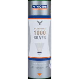 Žogice za badminton Victor Nylon Shuttle 1000 Silver - White 6 ks